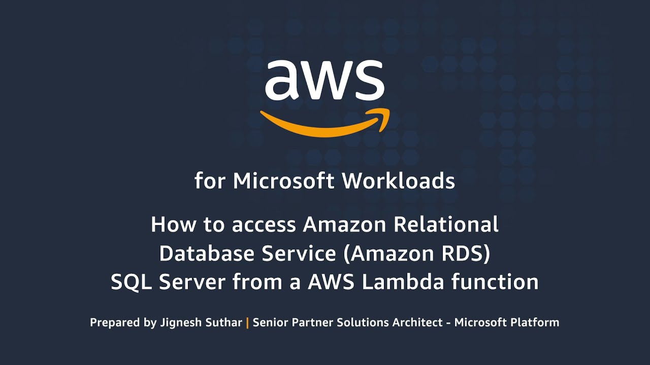 How To Access Rds Sql Server From An Aws Lambda Function