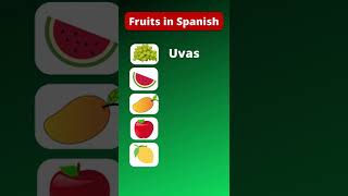 Can you name these Fruits in Spanish?Spanish Vocabulary#shorts