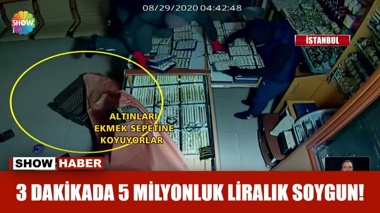 3 dakikada 5 milyonluk liralık soygun!