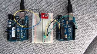 Flashing LED, communication between two 433mhz module with arduino