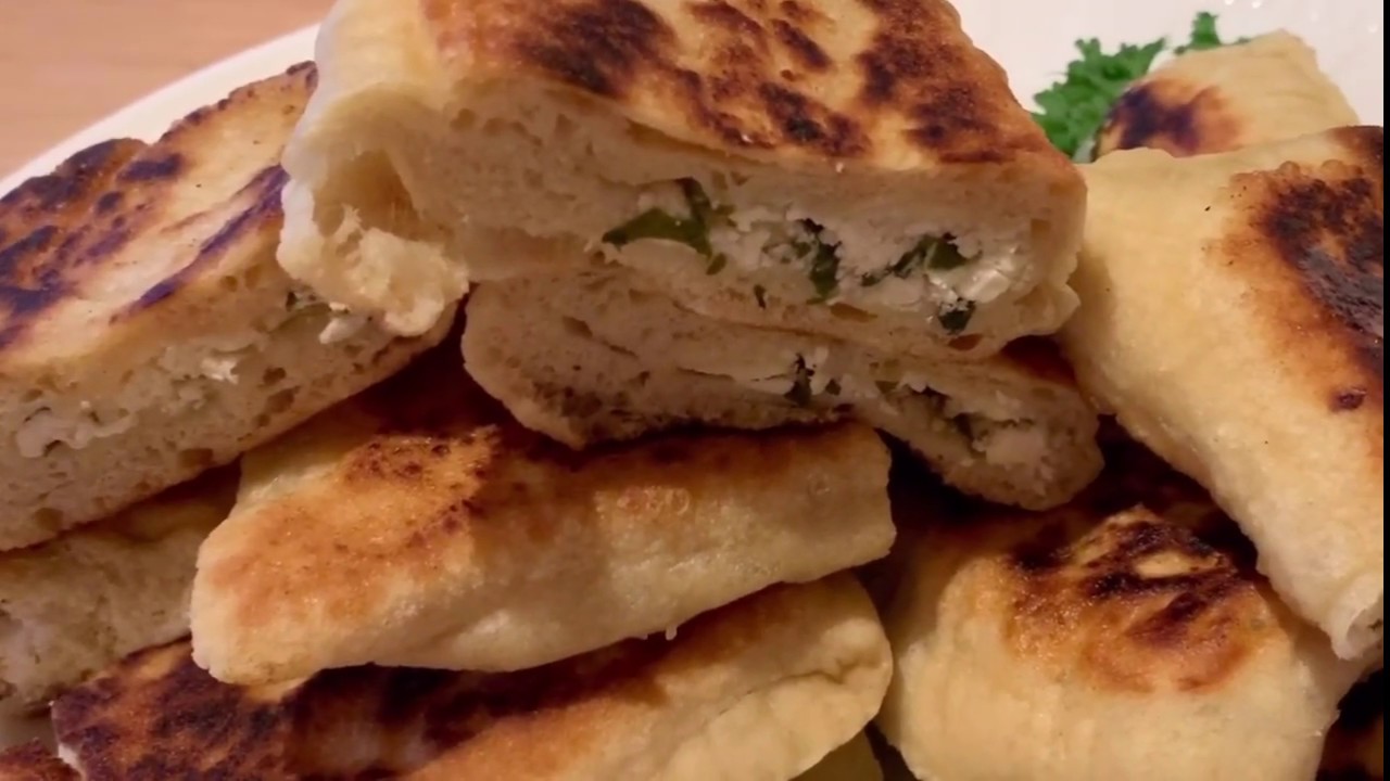 Turkish Bread With Feta Cheese And Parsley Filling YouTube