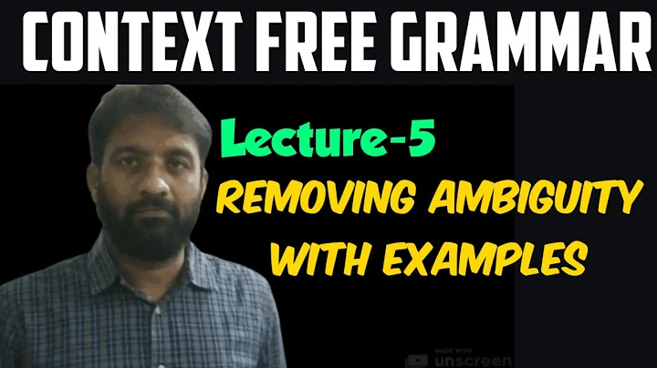 Removing Ambiguity With Examples||Lecture-5||CFG||FLAT||TOC||CD