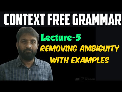 Removing Ambiguity With Examples||Lecture-5||CFG||FLAT||TOC||CD