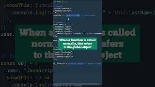 JavaScript Mastery: 'this' Explained in 60 Seconds! #viralshort #shorts #javascript #js #this