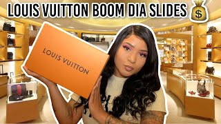 LOUIS VUITTON HAUL: BOOM DIA SLIDES | TRY ON | LUXURY HAUL