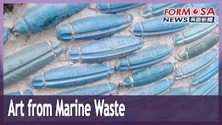 Celebrity Green Island residents make art with Chinese fish-net floats washed ashore Wealth