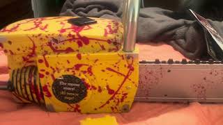 Spirit Halloween Animated Bloody Chainsaw retired Halloween Animated Prop