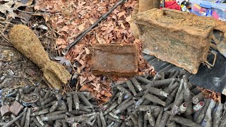 ATF Gonna Take My Detector!!! Found a HUGE CAN OF AMMO &amp; Had to Call BOMB SQUAD Metal Detecting: