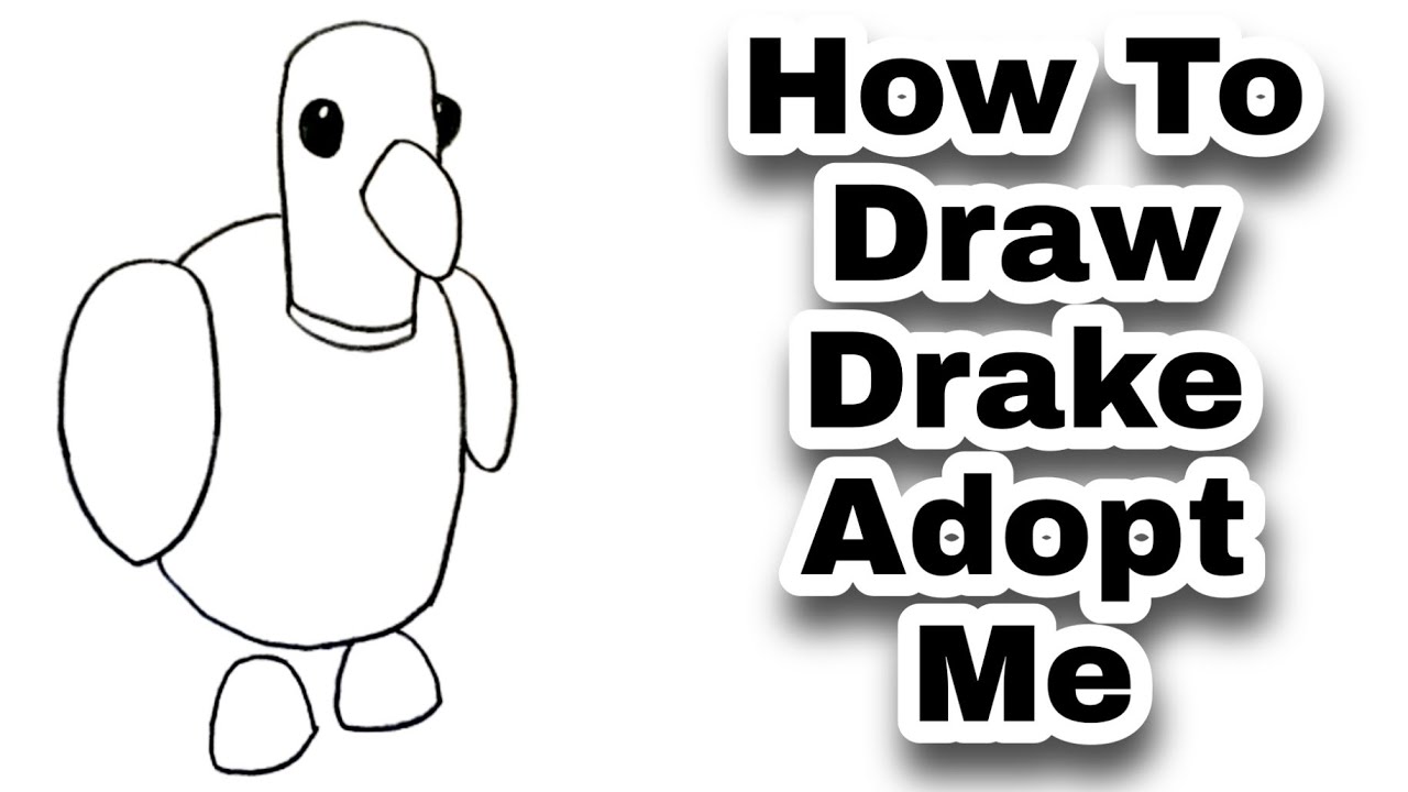 How To Draw Drake From Roblox Adopt Me Step By Step Youtube