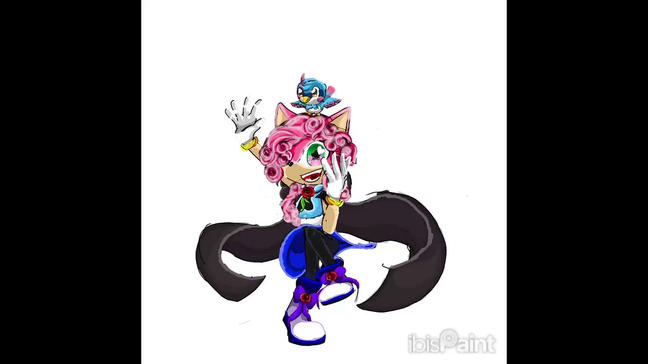 I  draw a redesign of Amy rose ((in my own design)) 