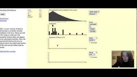 The shape of a population distribution compared to the sampling distribution explained.