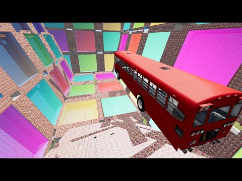 Candy Stairs Jumps Down In Colored Swimming Pools - BeamNG drive bmg