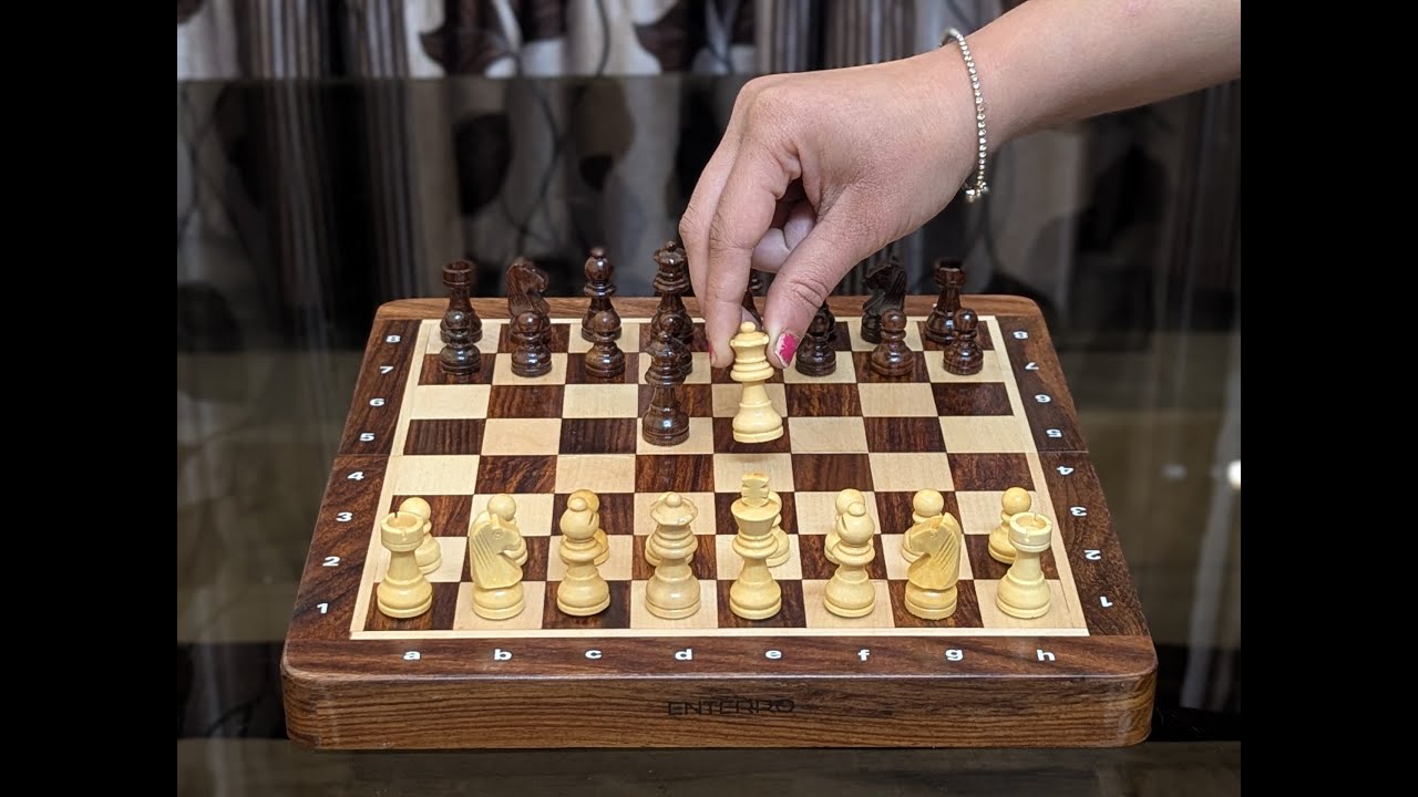 12" x 12" Wooden Magnetic Foldable Chess Set with NOTATIONS and with 2 Extra Queens