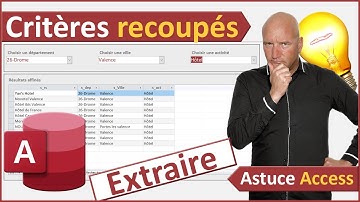 Extractions Access sur trois listes déroulantes recoupées