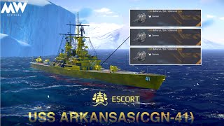 MODERN WARSHIPS:-USS Arkansas(cgn-41)🇺🇸with 3xBofosL/50(120mm)☠️best build,escortmodgamplay.