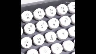Ajazz 308i BT Wireless Keyboard Portable Mini Compact Retro Round Key Cap 84Keys Keyboard