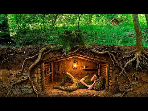 Building a SECRET STEALTH Bushcraft Dugout | Underground Survival Shelter Build