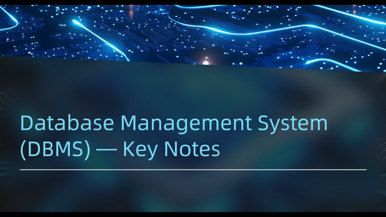 DBMS | Quick & Easy Guide for Beginners - YouTube
