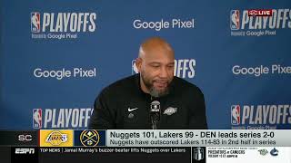 Darvin Ham POSTGAME INTERVIEWS | Los Angeles Lakers fall to Denver Nuggets 101-99 in Game 2