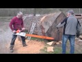 Stihl ms 880 150cm vs big oak log