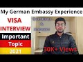 German Embassy Visa Interview || Questions & Answers || Urdu\Hindi