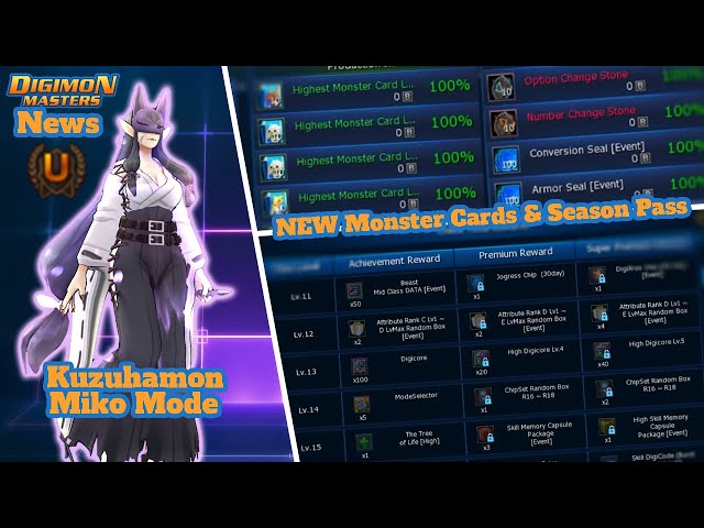 DMO News : U Rank Kuzuhamon Miko Mode IS INSANE SUPPORT & NEW Highest MC - Digimon Masters Online class=