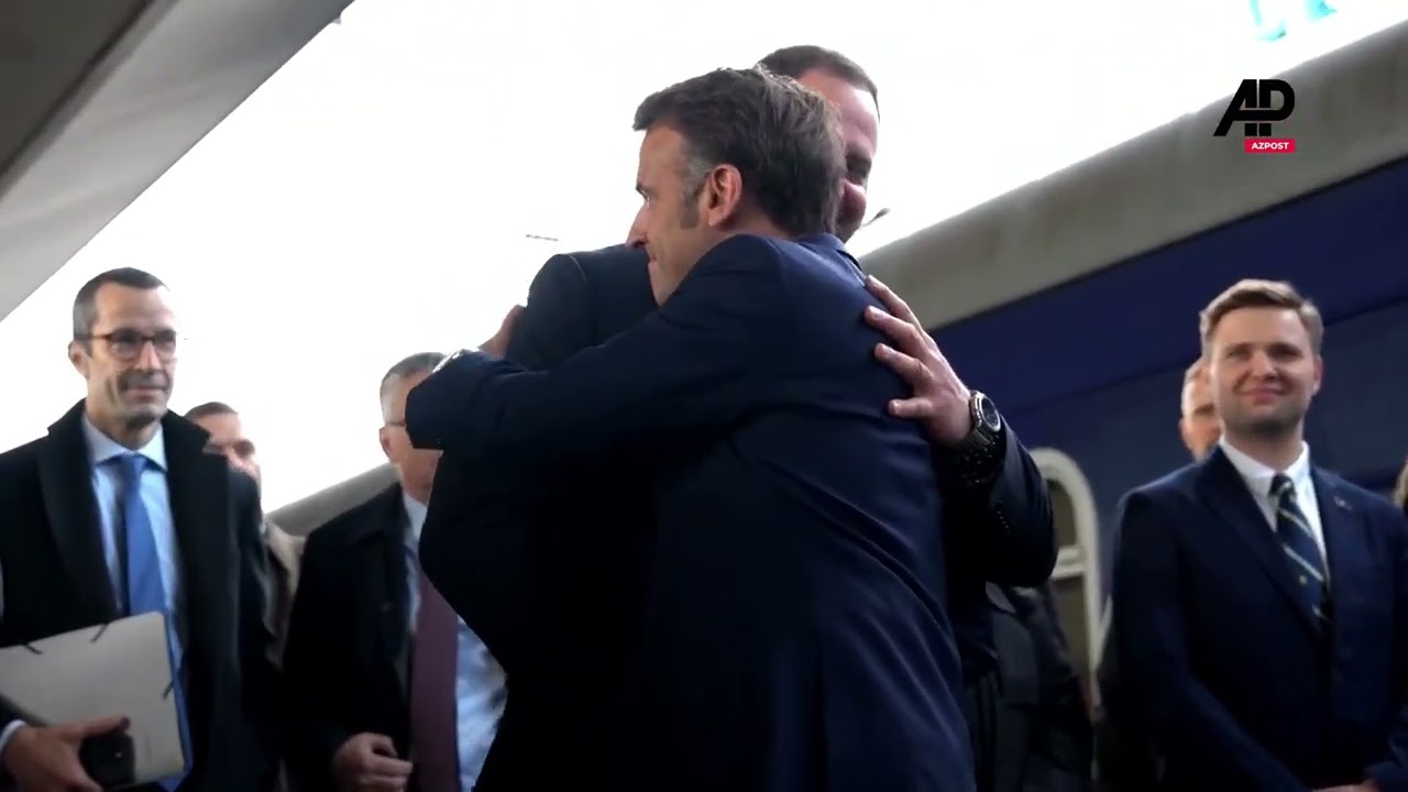 Ukrainian officials greet French, German, UK and Polish leaders ahead of summit