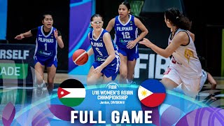 Jordan v Philippines | Full Basketball Game | FIBA U16 Women's Asian Championship 2023