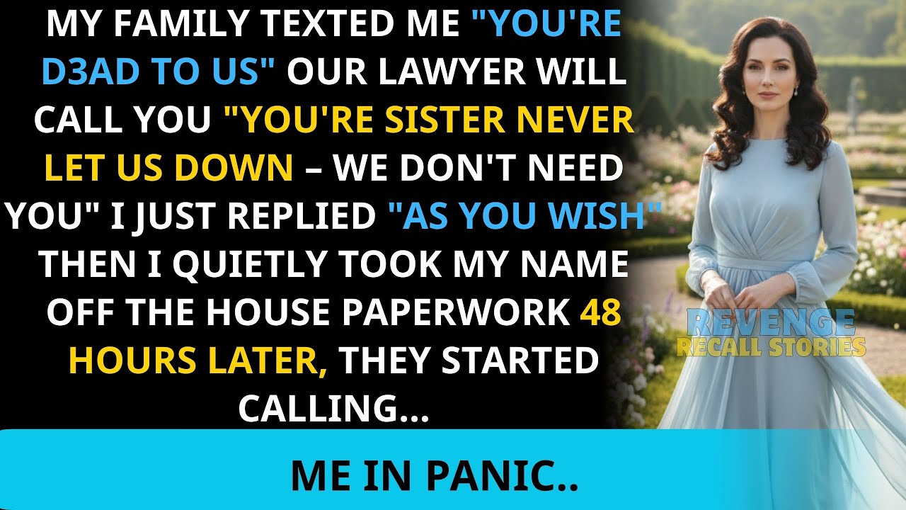 My PARENTS Texted Coldly "You're D3AD To Us" You're Sister Never Let Us Down, I Calmly Replied As...