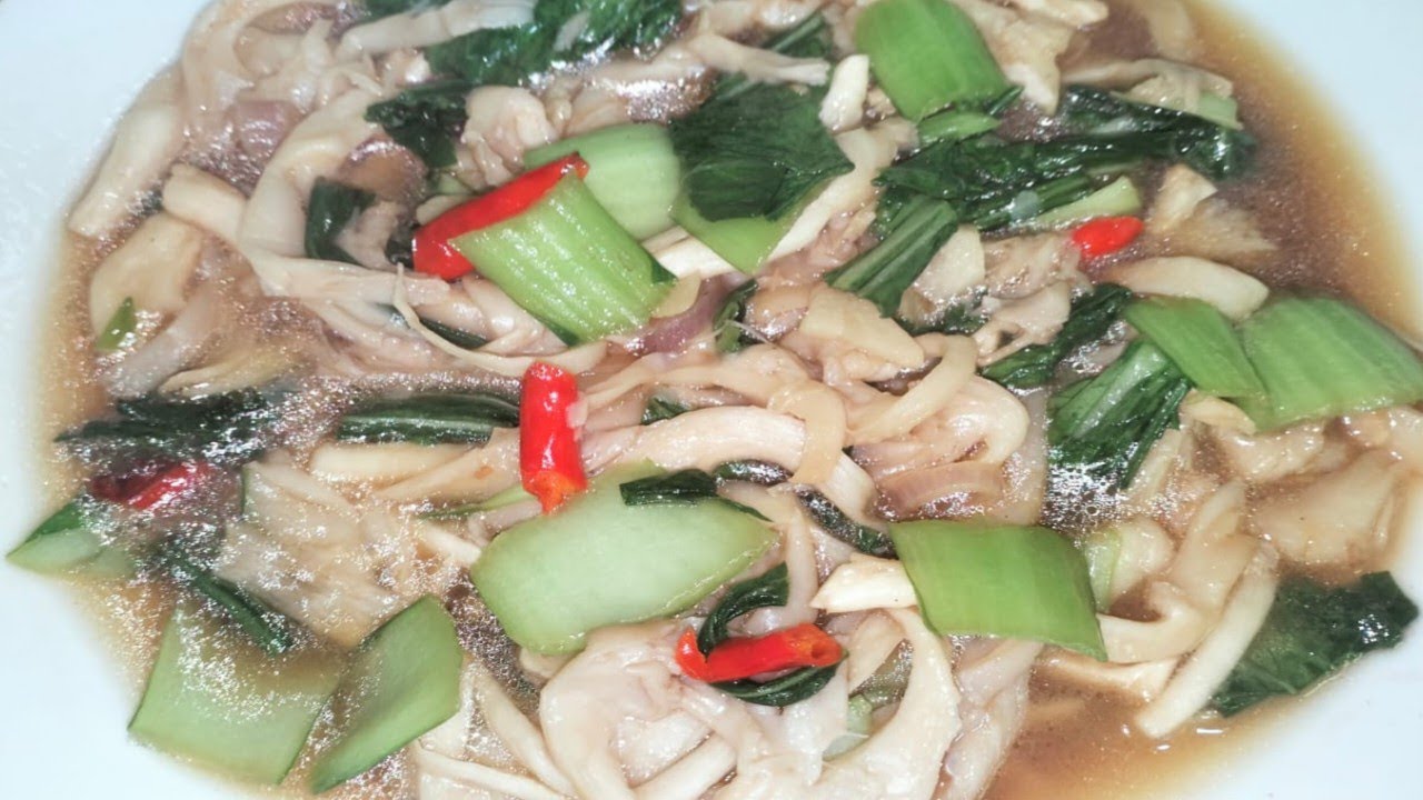 Tumis pakcoy campur jamur tiram YouTube