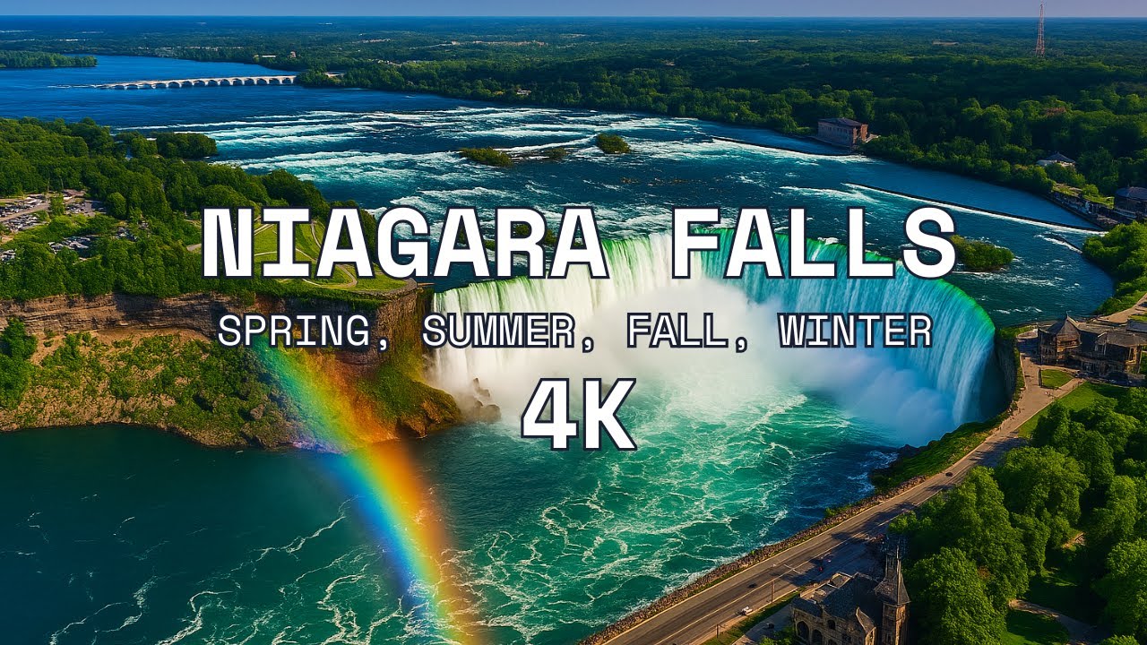 🌊 Niagara Falls Through the Seasons | Silent Vista 4K 🇨🇦🇺🇸