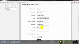How to Add Edit Delete Contacts in Addressbook