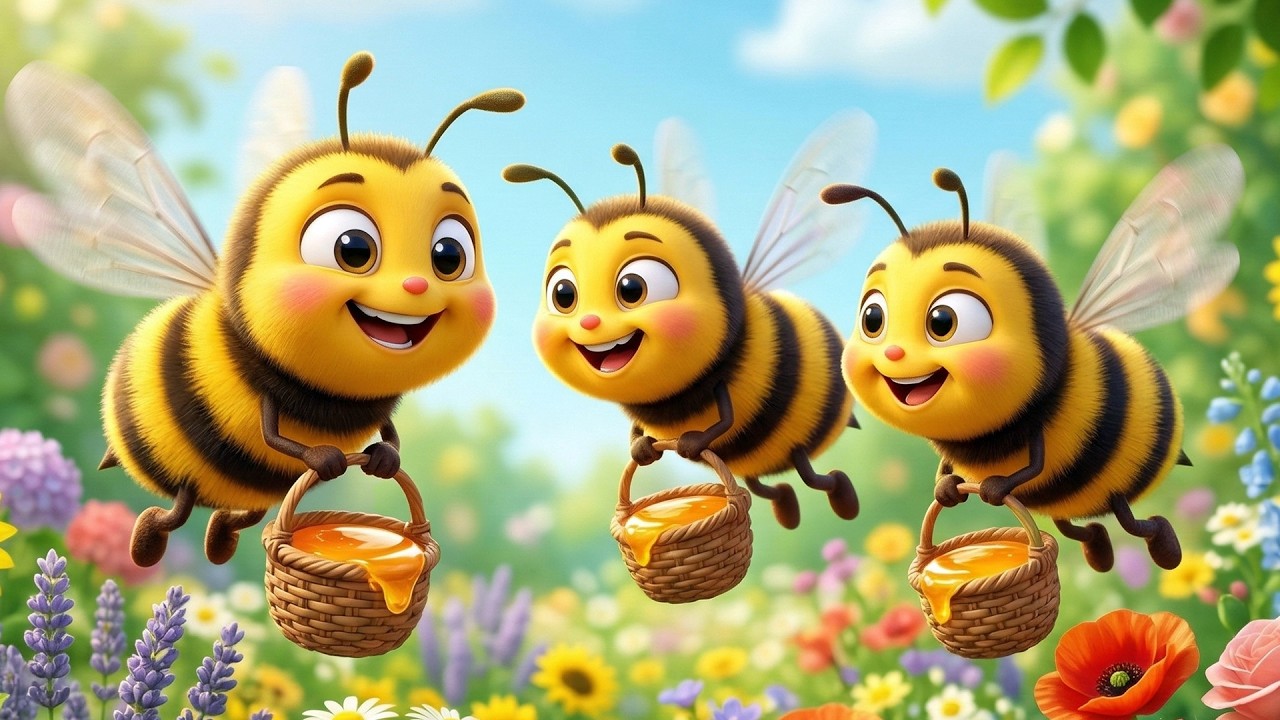 Chị Ong Nâu Và Em Bé 🐝 – Nhạc Thiếu Nhi Vui Nhộn Cho Bé Xem Hoạt Hình Cực Dễ Thương