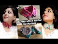 Handcrafted Collar Neckpiece | How to make stylish fabric neckpiece | DIY
