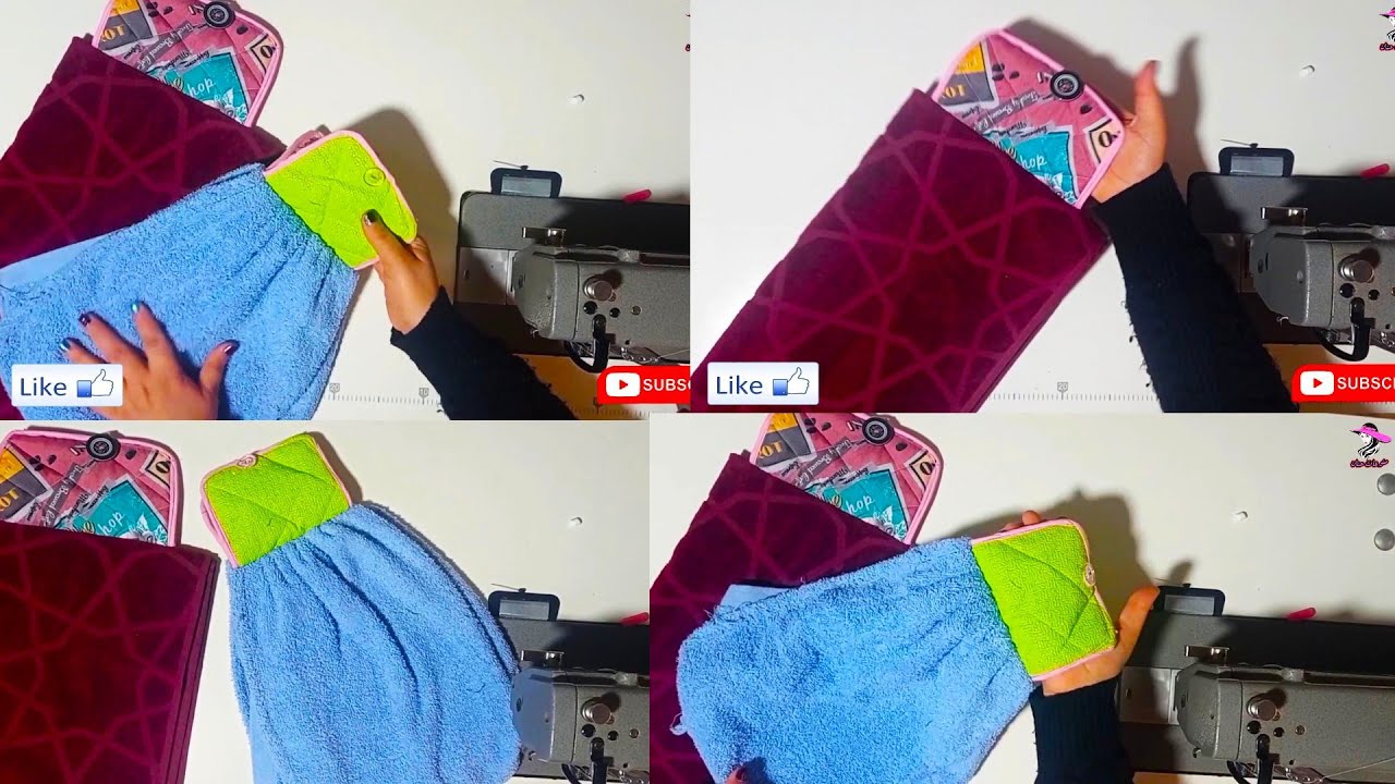 كيفية خياطة فوط للمطبخ والحمام 💥 فكرة عبقرية والنتيجة مذهلة 🔥