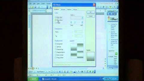 How to Add a Gradient Background to a Microsoft Word 2003 Document