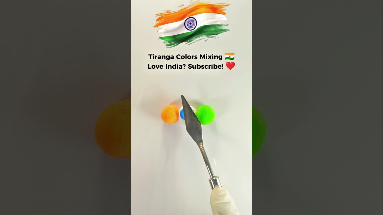 Satisfying Indian Flag 🇮🇳 Color Mixing ASMR 