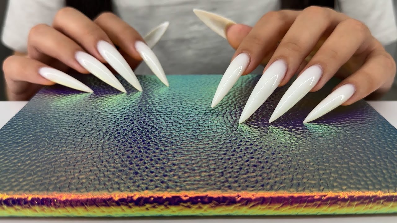 3 HOUR ASMR - Tapping and Scratching Leather and other Notepad !