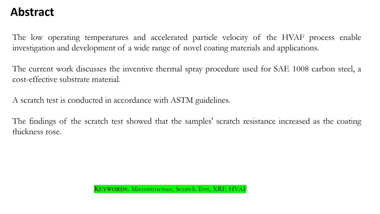 Analyzing microstructural features, surface topography, and scratch resistance of innovative ...