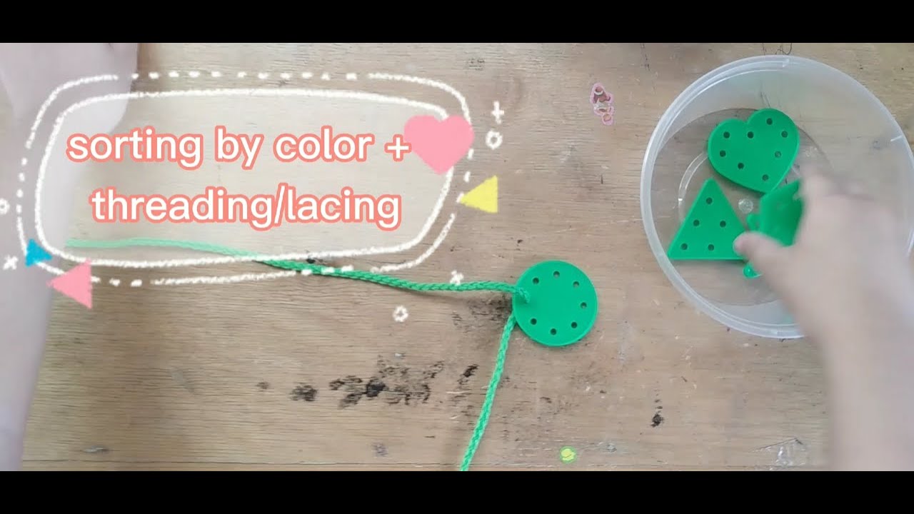 Sorting by color + Threading/Lacing - YouTube