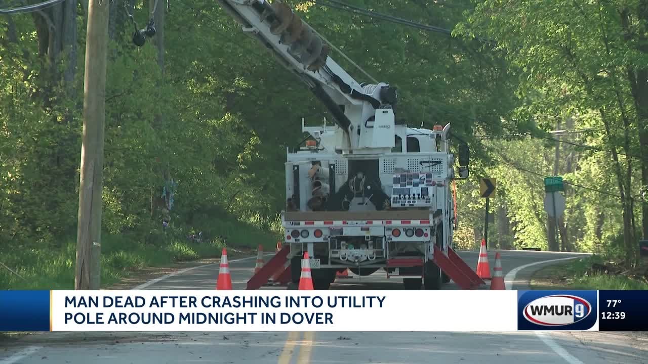 Man dies after crashing into utility pole in Dover - YouTube