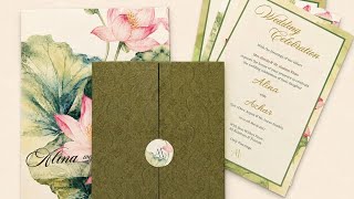 Elegant Floral Wedding Invitation | Luxury Layered Wedding Card Design screenshot 2