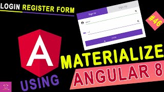 Create  Login and Register Form with Materializecss | How to Build a Login UI With Angular