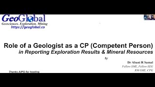 The Role of a Geologist as a CP in Reporting Exploration Results and Mineral Resources