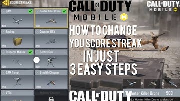 How To Change Your Score-Streak IN COD (UAV, PREDATOR MISSILE, HUNTER KILLER DRONE) COD MOBILE