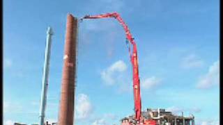 NKR Demolition extreme  supermachine 50 meter long range/ NKR Demolition Group  chimney