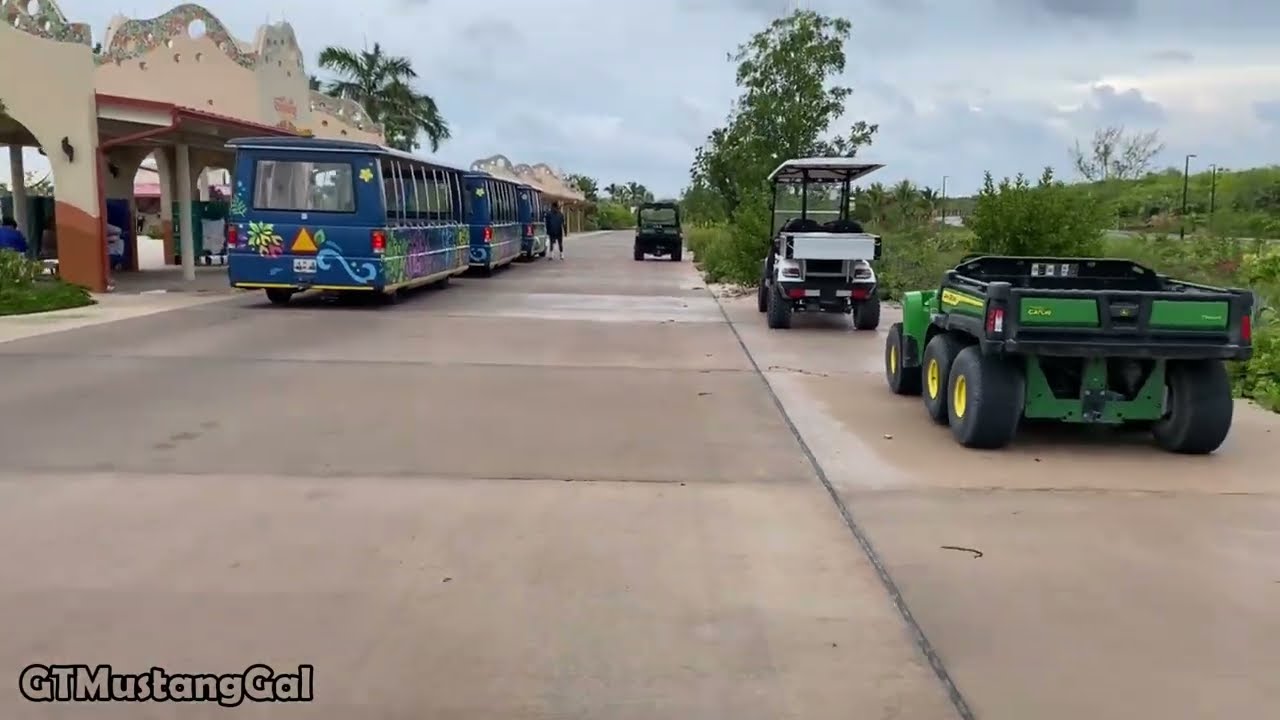 Disney's Lookout Cay - Golf Cart Ride From Tram Stop to Serenity Bay Cabana