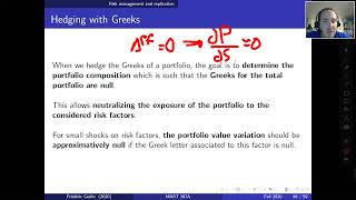 IQF Chapter 3 Part3 (Hedging methods based on Greek letters, volatility estimates, limitations)