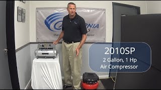 CALIFORNIA AIR TOOLS 2010SP Low-Profile Ultra-Quiet Oil-Free, 2 Gal 1 Hp Air Compressor