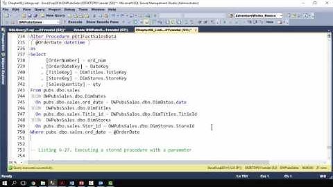 Creating ETL views and stored procedures